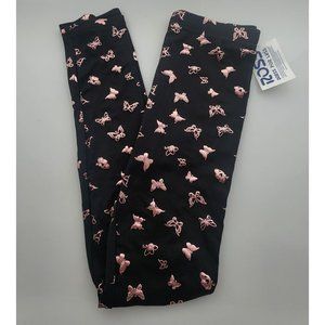 Pink sparkle NWT Butterfly Black/Pink Leggings 14/16